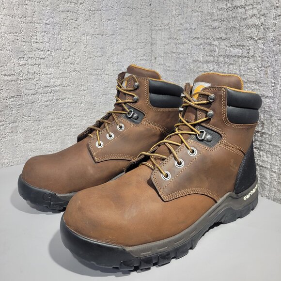 Carhartt Rugged Flex 6" Men's Size 12 Leather Composite Toe Work Boots CMF6366 - Picture 7 of 11